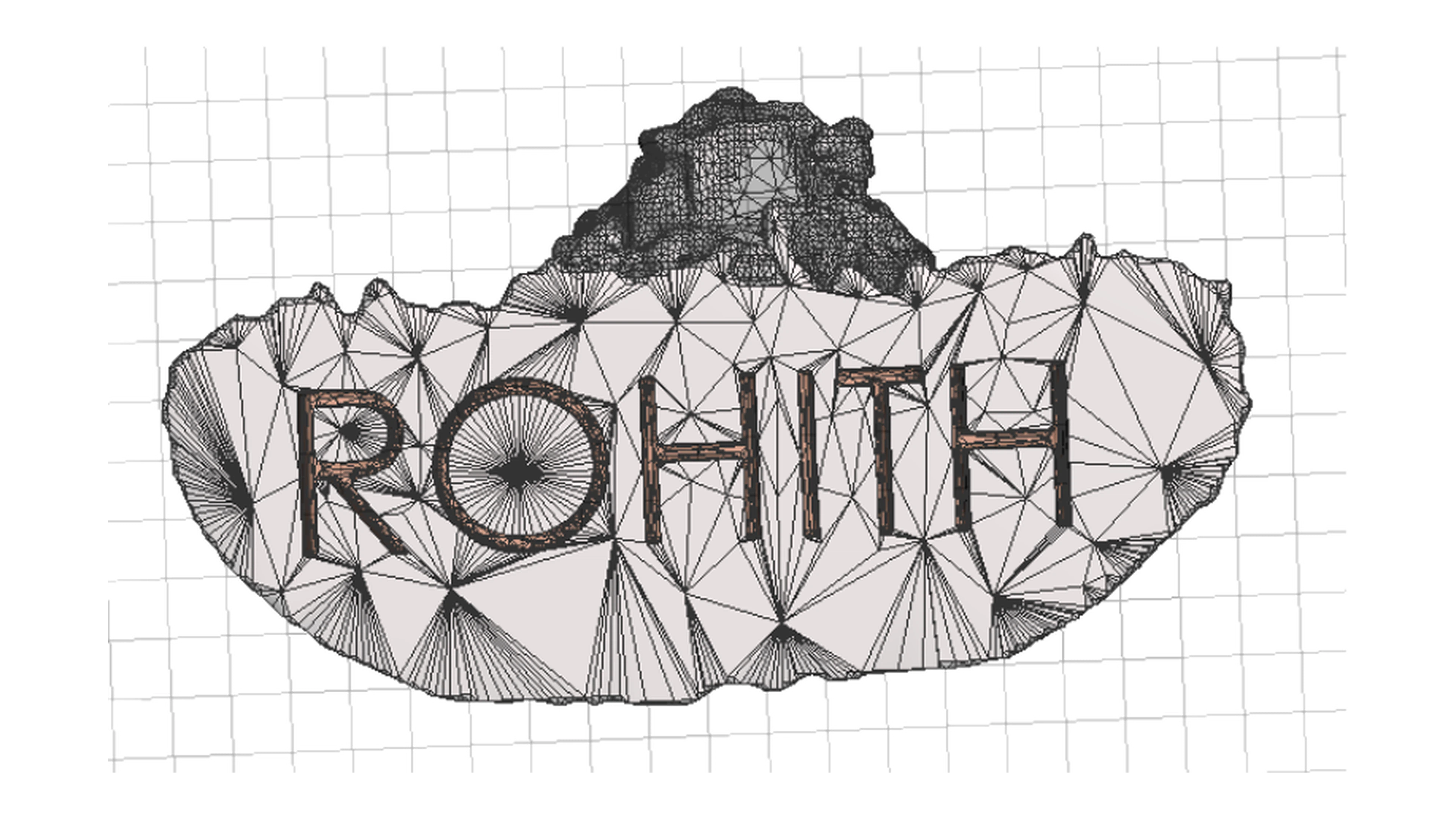Geometric text mesh study