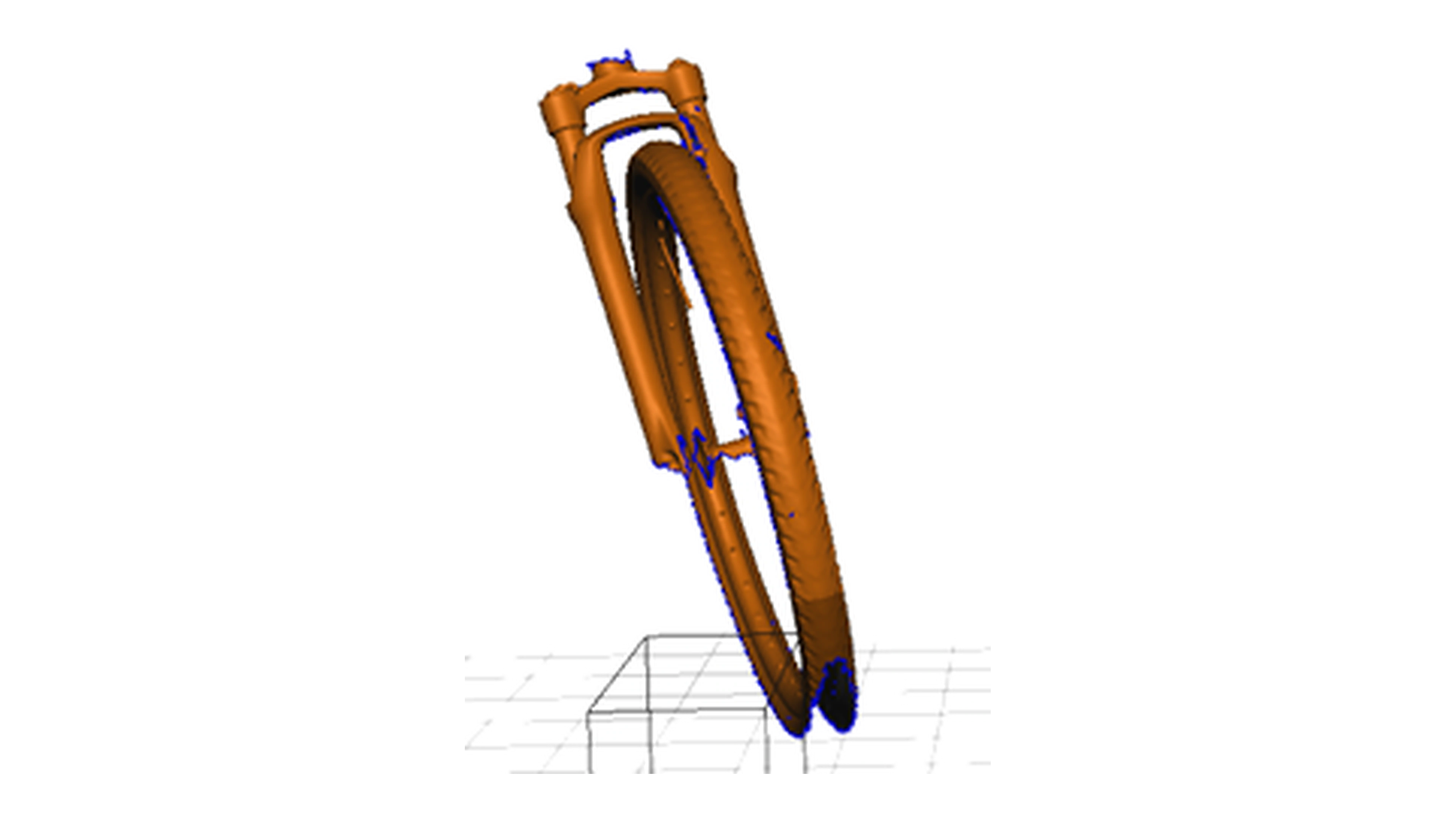 Cleaned bicycle fork scan