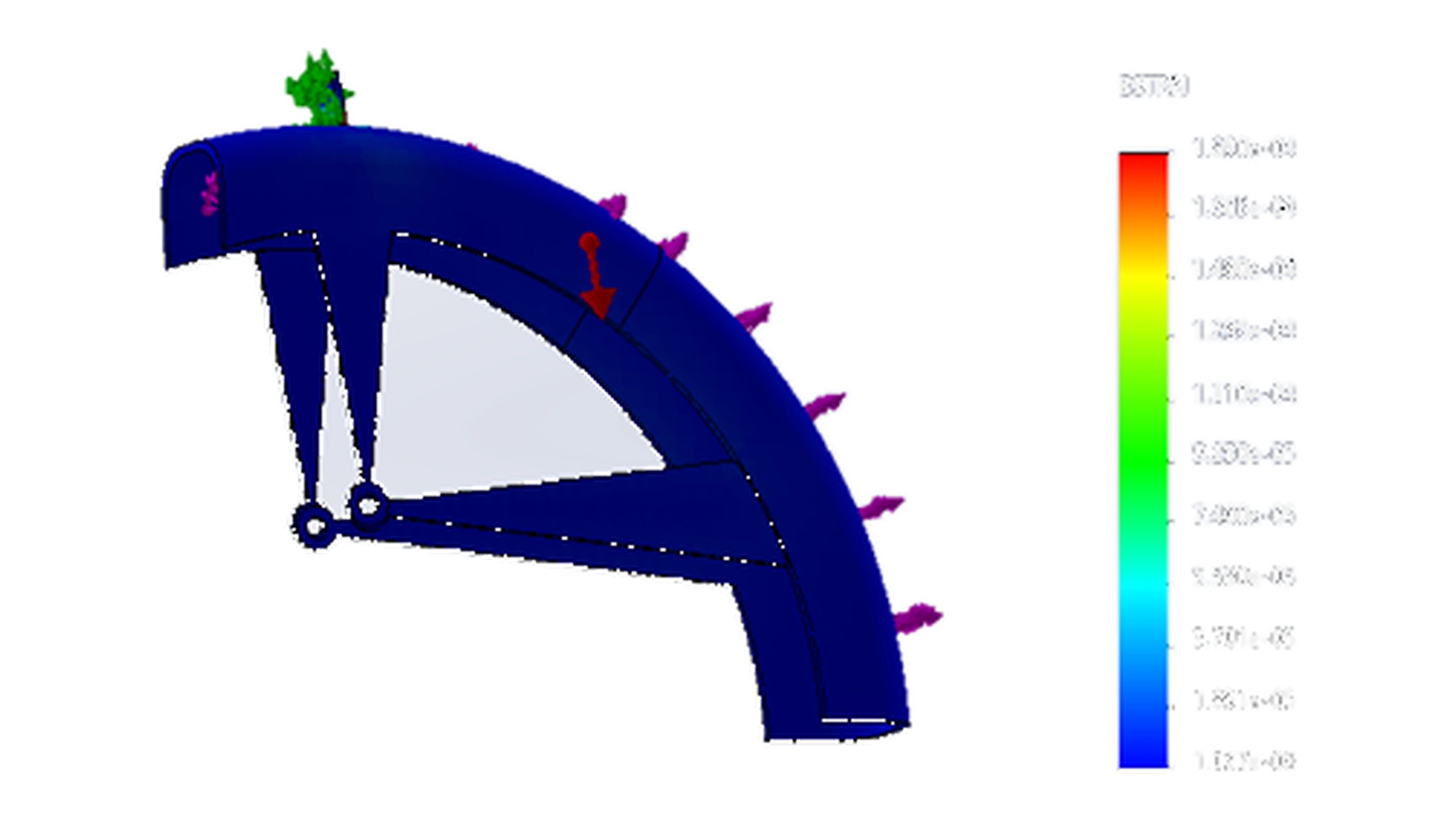 Fender strain simulation