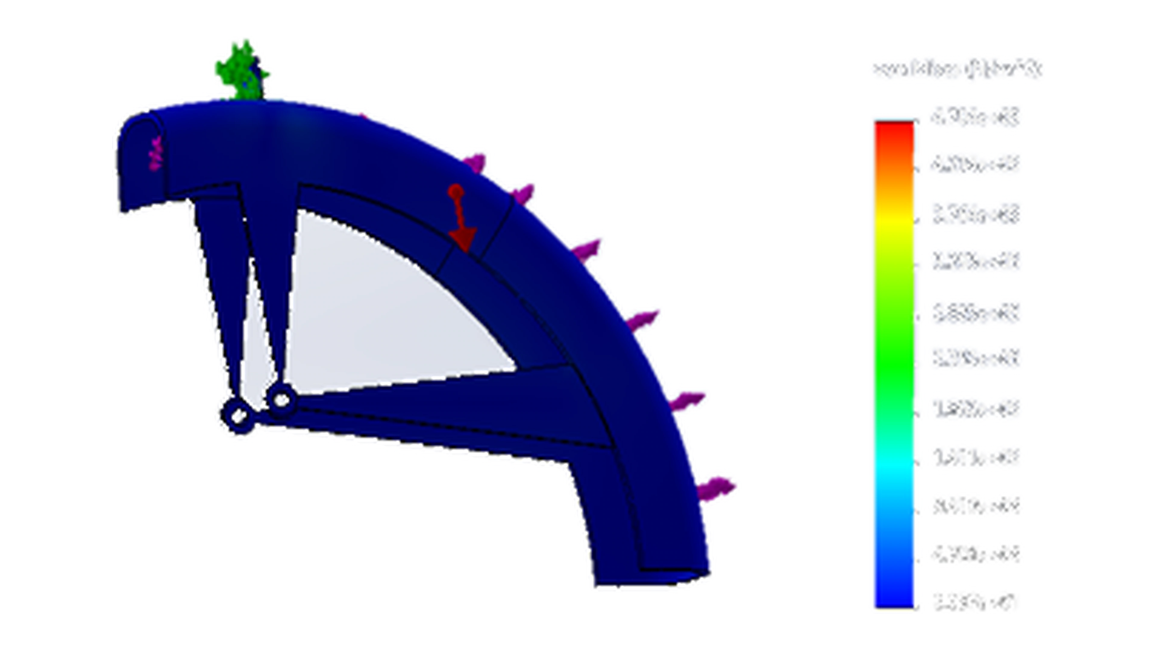 Fender von Mises stress simulation