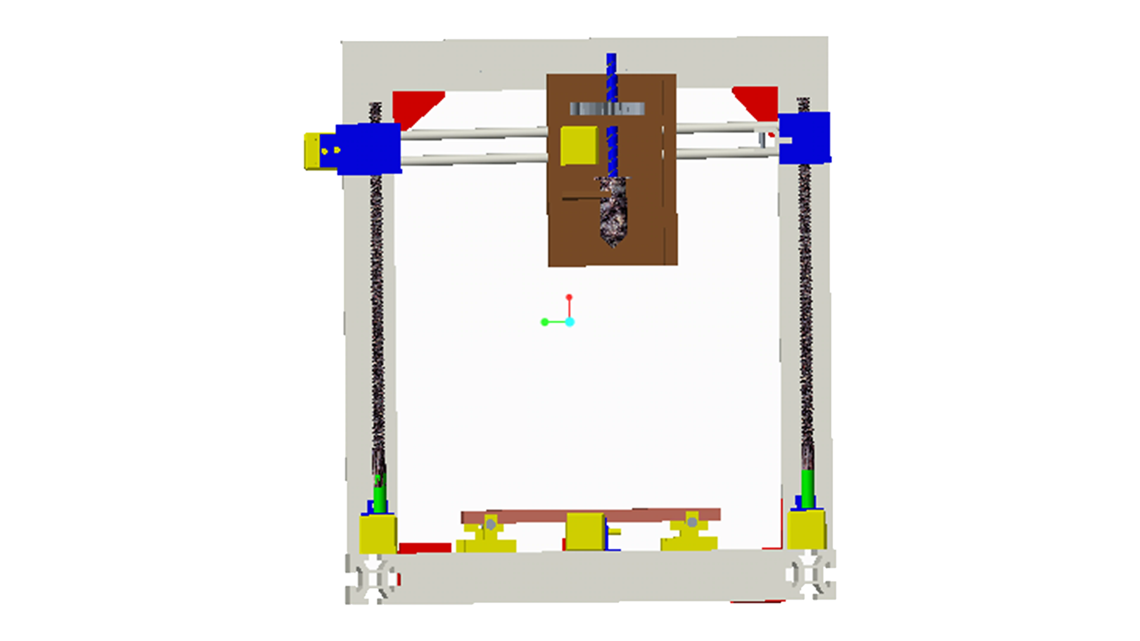 Universal paste extruder front CAD view