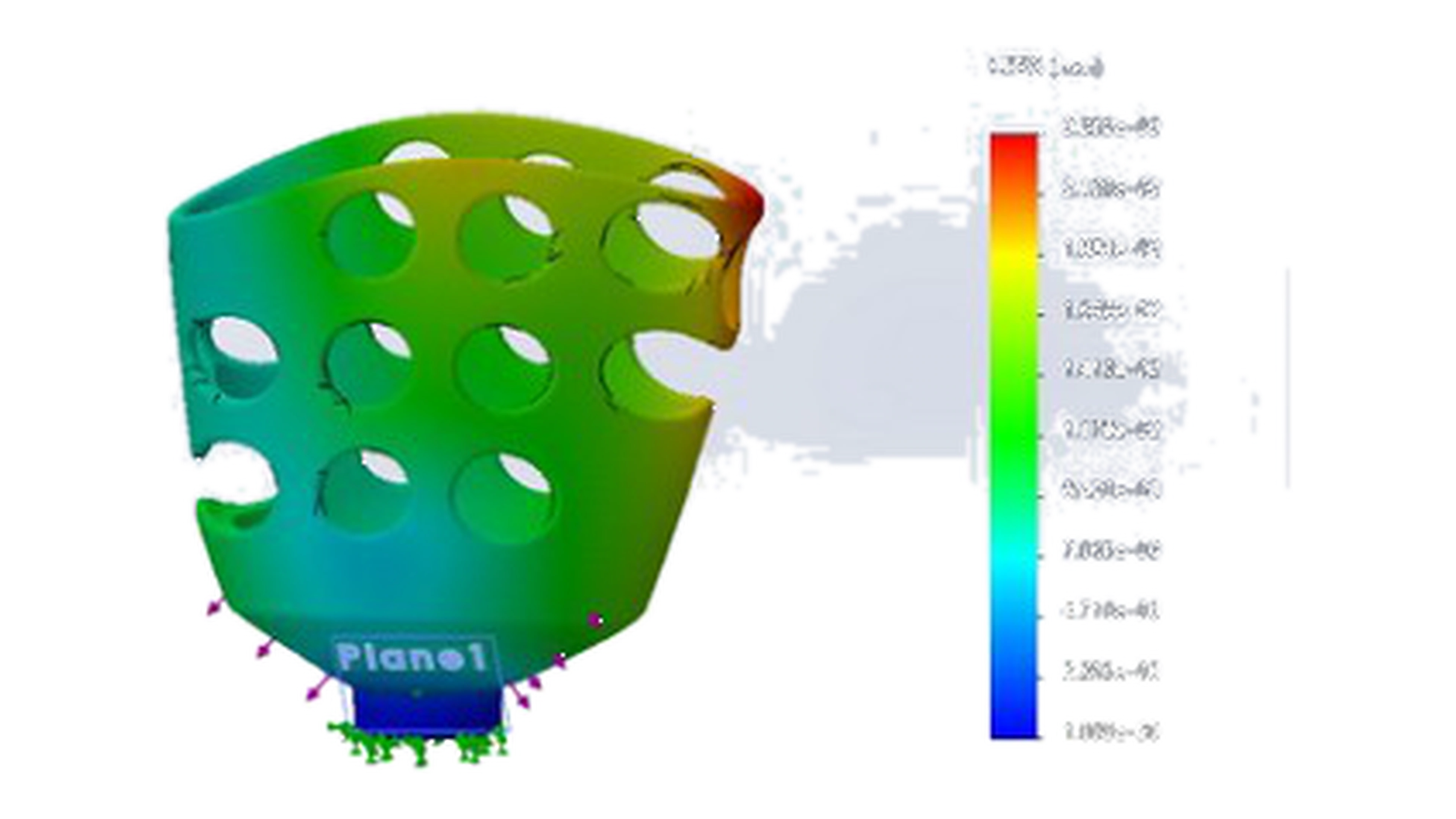 Prosthetic socket displacement result
